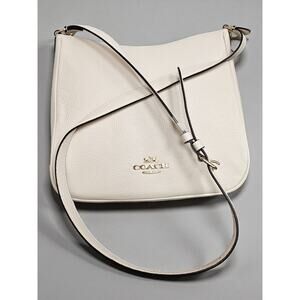 Coach Ellie File Pebbled Leather Crossbody Chalk NWT